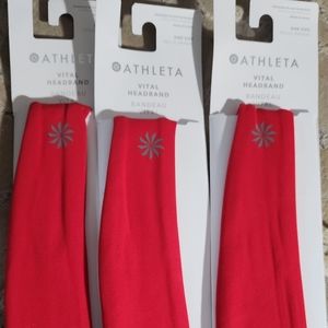 Athleta Vital Headband - Set of 3 - Matador Red